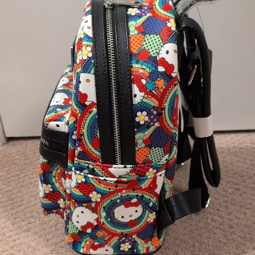 Loungefly Sanrio Hello Kitty All Over Print Multicolor Mini Backpack NWT